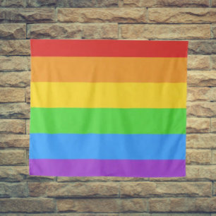 Tapete De Parede Onda do Orgulho: Bandeira Arco-íris