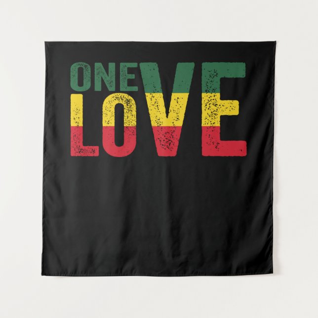 Tapete De Parede One Love Jamaican Rasta Reggae (Frente)