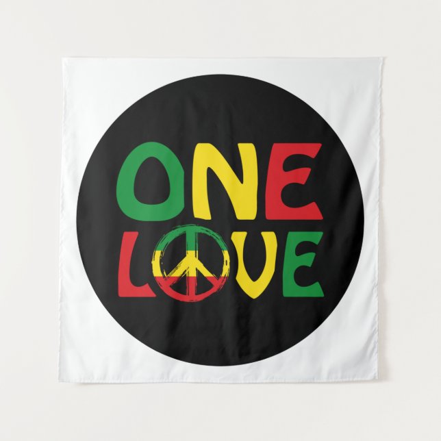Tapete De Parede One Love, Reggae design (Frente)