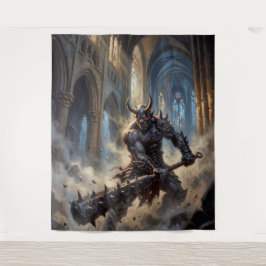 Tapete De Parede Oni Demon in the Gothic Cathedral