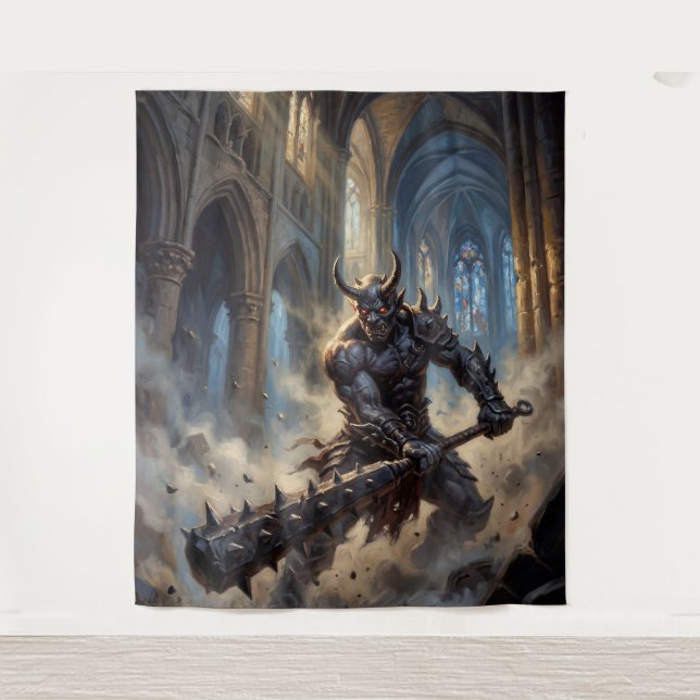 Tapete De Parede Oni Demon in the Gothic Cathedral (Frente)