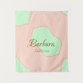 Tapete De Parede Orange green pastel boho add name place rustic ele