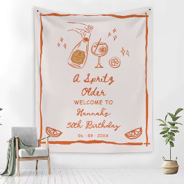 Tapete De Parede Orange Hand Drawn A Spritz Older Birthday Party
