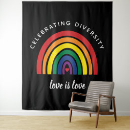 Tapete De Parede Orgulho gay LGBT Celebrando Diversidade O Amor É A