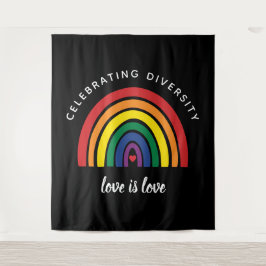 Tapete De Parede Orgulho gay LGBT Celebrando Diversidade O Amor É A