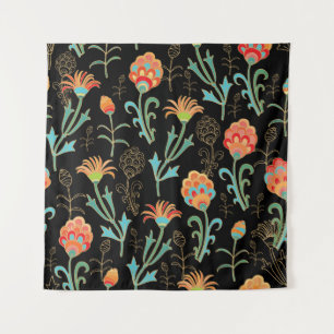 Tapete De Parede Oriental Floral Elegância Invisível