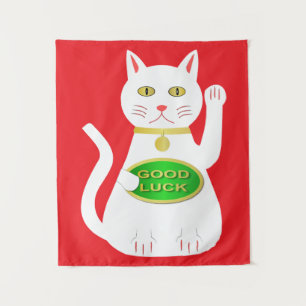 Tapete De Parede Oriental Lucky Cat