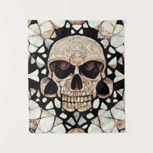Tapete De Parede Ornamento Decorativo Tribal Arte craniana maia
