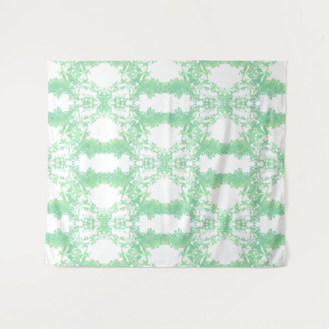 Tapete De Parede Ornamento étnico da casa e da turquesa. (Frente (Horizontal))