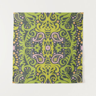 Tapete De Parede ornamento paisley oriental; flo decorativo sem cos