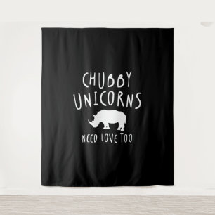 Tapete De Parede Os Unicórnios Chubby Precisam De Amor Também - Bás