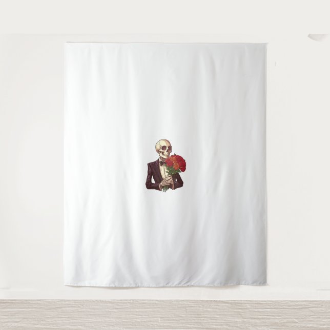 Tapete De Parede Ossos do Lover - Esqueleto Romântico Engraçado (Frente)