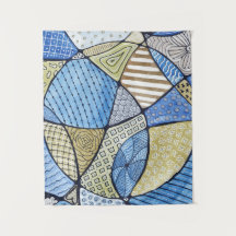 Otorta de Arte Neurográfica Azul e Verde