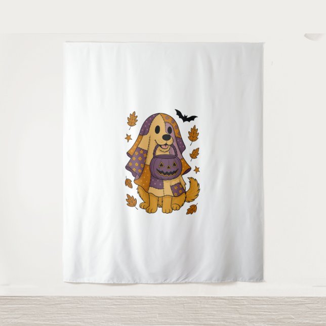 Tapete De Parede Ouro Cachorro Fantasma (Frente)