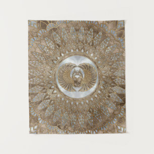 Tapete De Parede Ouro egípcios do Pastel do besouro do escaravelho