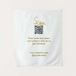 Tapete De Parede Ouro Scan QR code glitter elegante calligr simples