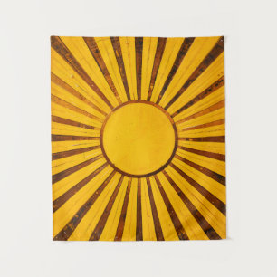Tapete De Parede Ouro Sunburst