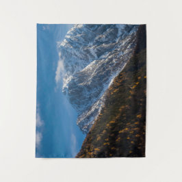 Tapete De Parede Outono e inverno nas montanhas de neve