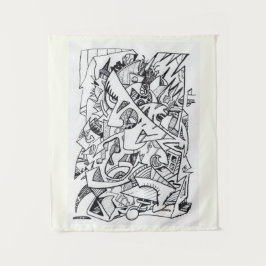 Tapete De Parede Outros planetas aqui, desenho de tinta,