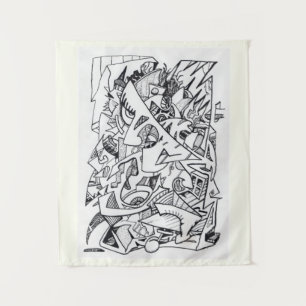 Tapete De Parede Outros planetas aqui, desenho de tinta,