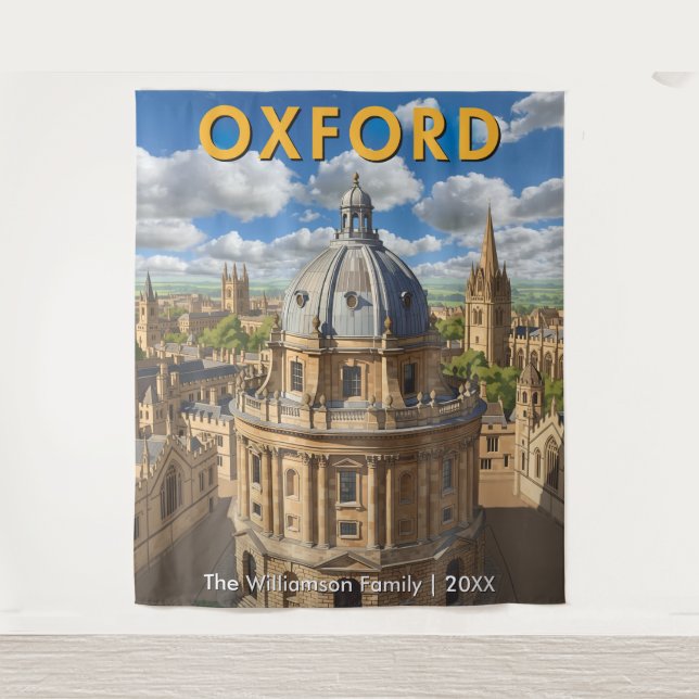 Tapete De Parede Oxford, Inglaterra Radcliffe Camera Viagem Retro (Frente)