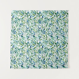 Tapete De Parede Padrão Botânico Gentil Folha de Água