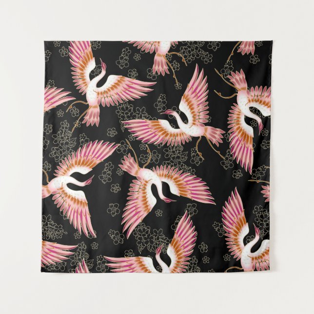 Tapete De Parede Padrão Chinono Japonês Tradicional (Frente)