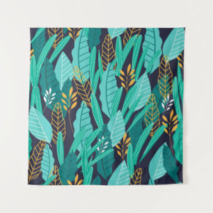 Tapete De Parede Padrão com folhas tropicais abstrato diferentes