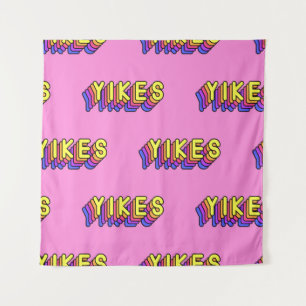Tapete De Parede Padrão contínuo com as palavras "Yikes" isoladas e