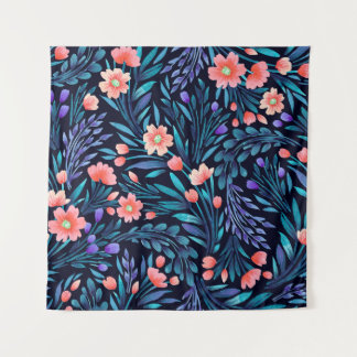 Tapete De Parede Padrão contínuo de aquarela floral.