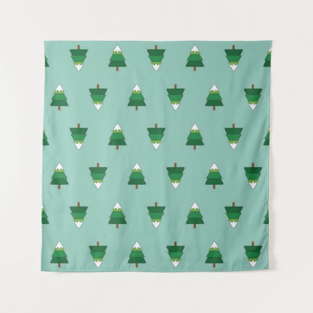 Tapete De Parede Padrão da árvore de Natal (Frente)