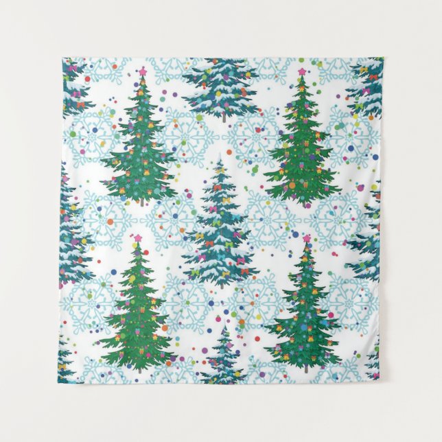 Tapete De Parede Padrão da árvore de Natal (Frente)
