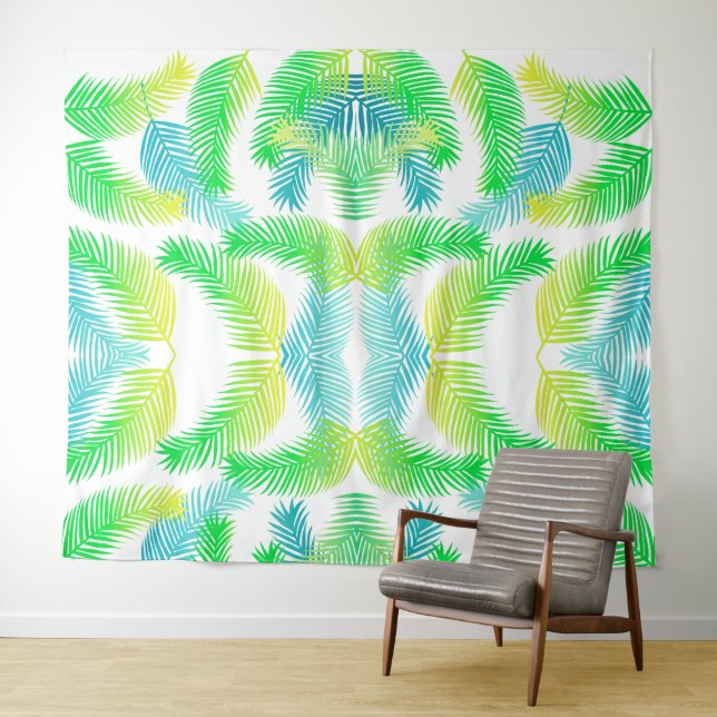 Tapete De Parede Padrão das folhas de palma (In Situ (Horizontal))