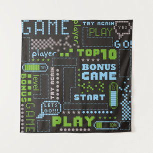 Tapete De Parede padrão de abstrato ininterrupto no estilo de jogo