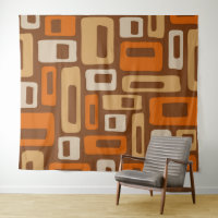 Padrão de Abstrato Moderno do Meio século Retroati