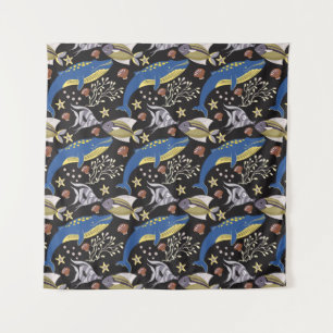 Tapete De Parede Padrão de animais aquáticos   vida submarina do oc