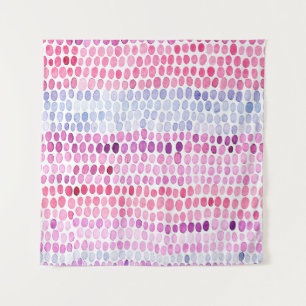 Tapete De Parede Padrão de aquarela listrada sem costura. Rosa e c