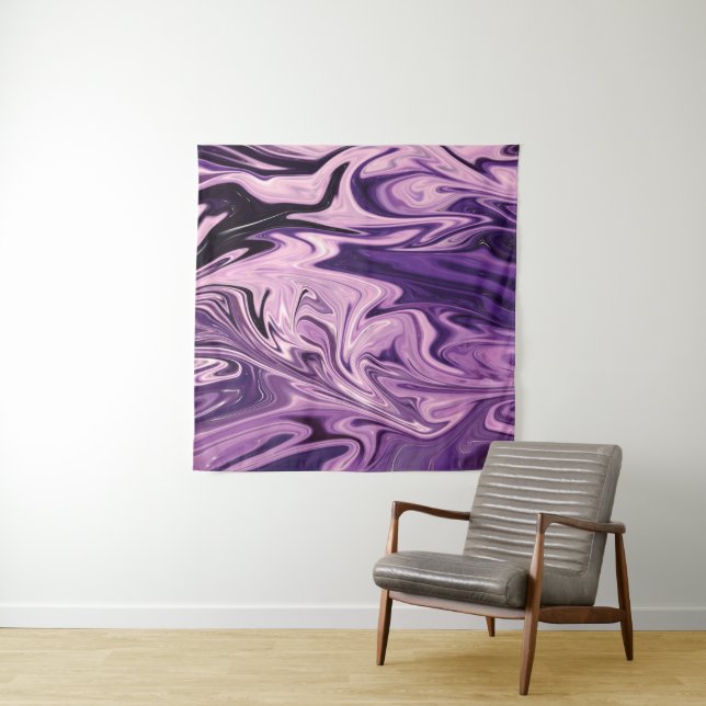 Tapete De Parede Padrão de arte da galáxia azul (In Situ)