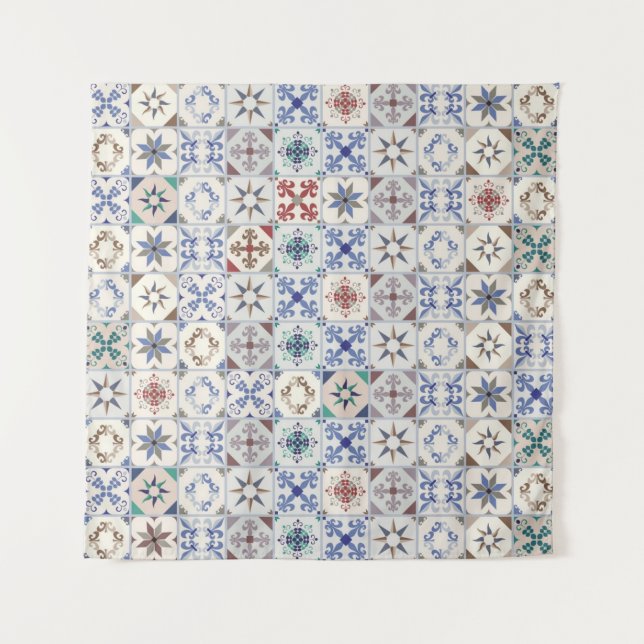 Tapete De Parede Padrão de azulejos cerâmicos (Frente)