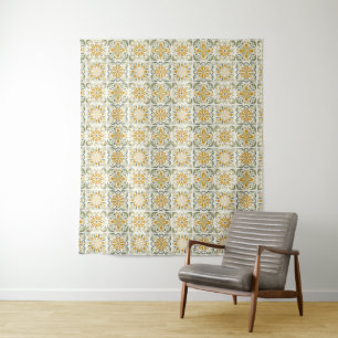 Tapete De Parede Padrão de Azulejos Portugueses