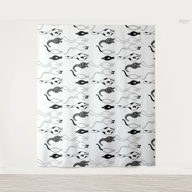 Tapete De Parede Padrão de Bumbuns de Cat (Frente)