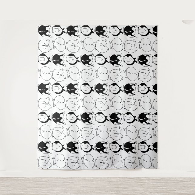 Tapete De Parede Padrão de Bumbuns de Hamster (Frente)