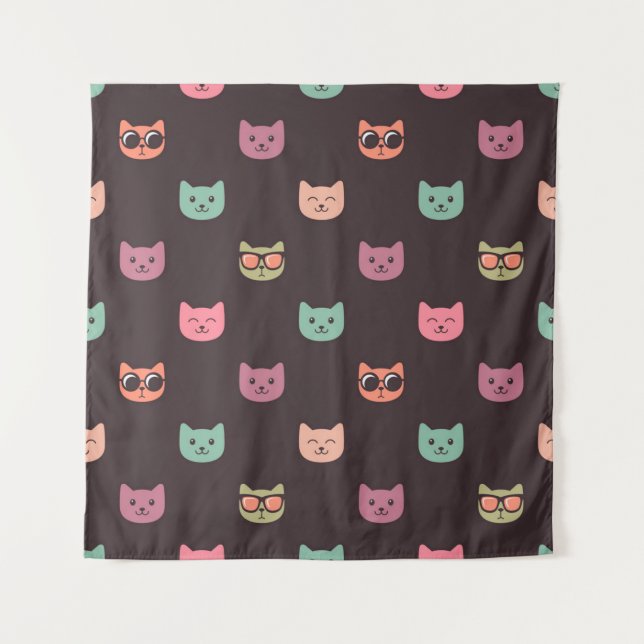 Tapete De Parede Padrão de Cat (Frente)