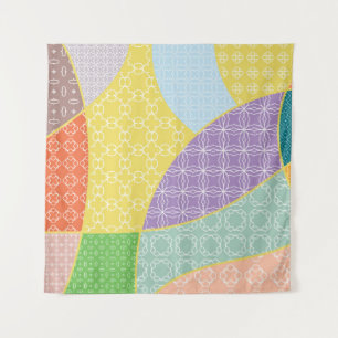 Tapete De Parede Padrão de colcha de retalhos. Vintage decoration