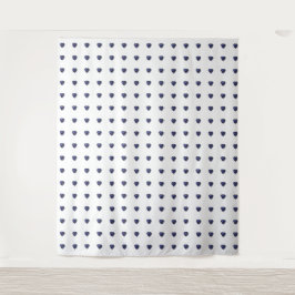 Tapete De Parede Padrão de Coração Azul
