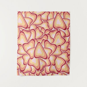 Tapete De Parede Padrão de Corações Geométricos de abstrato