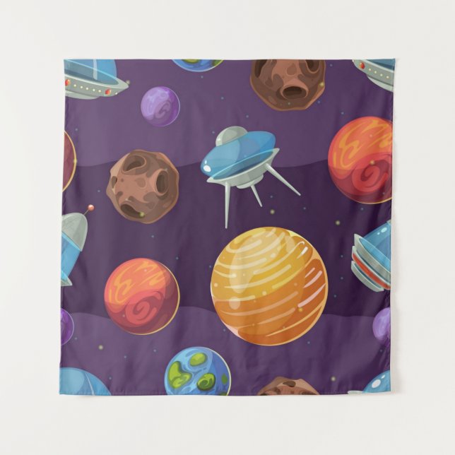Tapete De Parede Padrão de espaço (Frente)