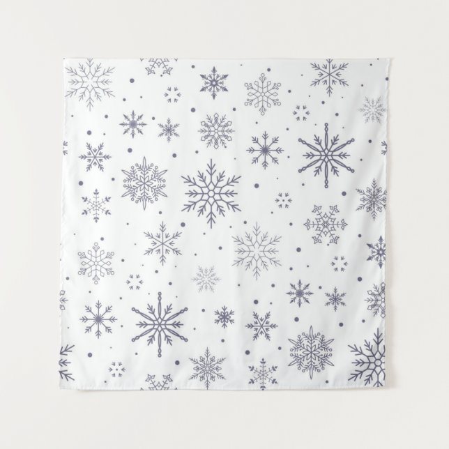 Tapete De Parede Padrão de flocos de neve (Frente)