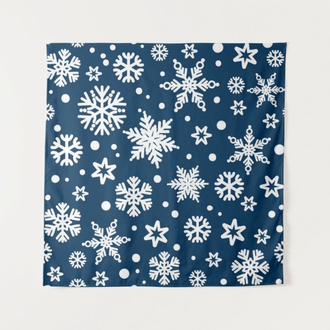 Tapete De Parede Padrão de flocos de neve (Frente)