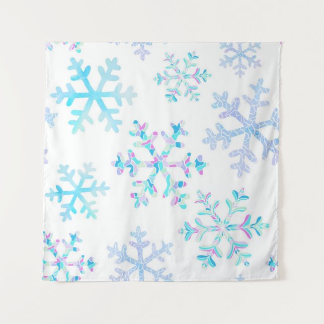 Tapete De Parede Padrão de flocos de neve (Frente)